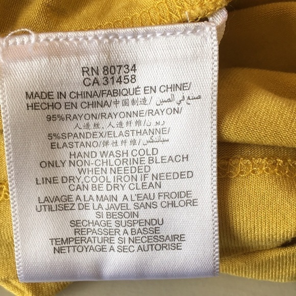 Bcbgmaxazria Yellow Long Sleeve Top. P/A869/6 - Picture 4 of 4